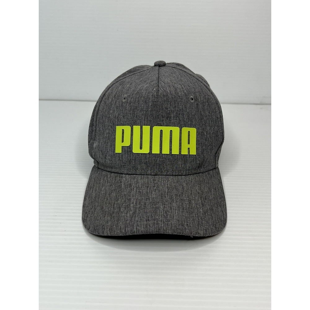 Puma‎ Tour Exclusive Golf Snapback Hat Cap Dry Cell Gray Lime Green OSFM